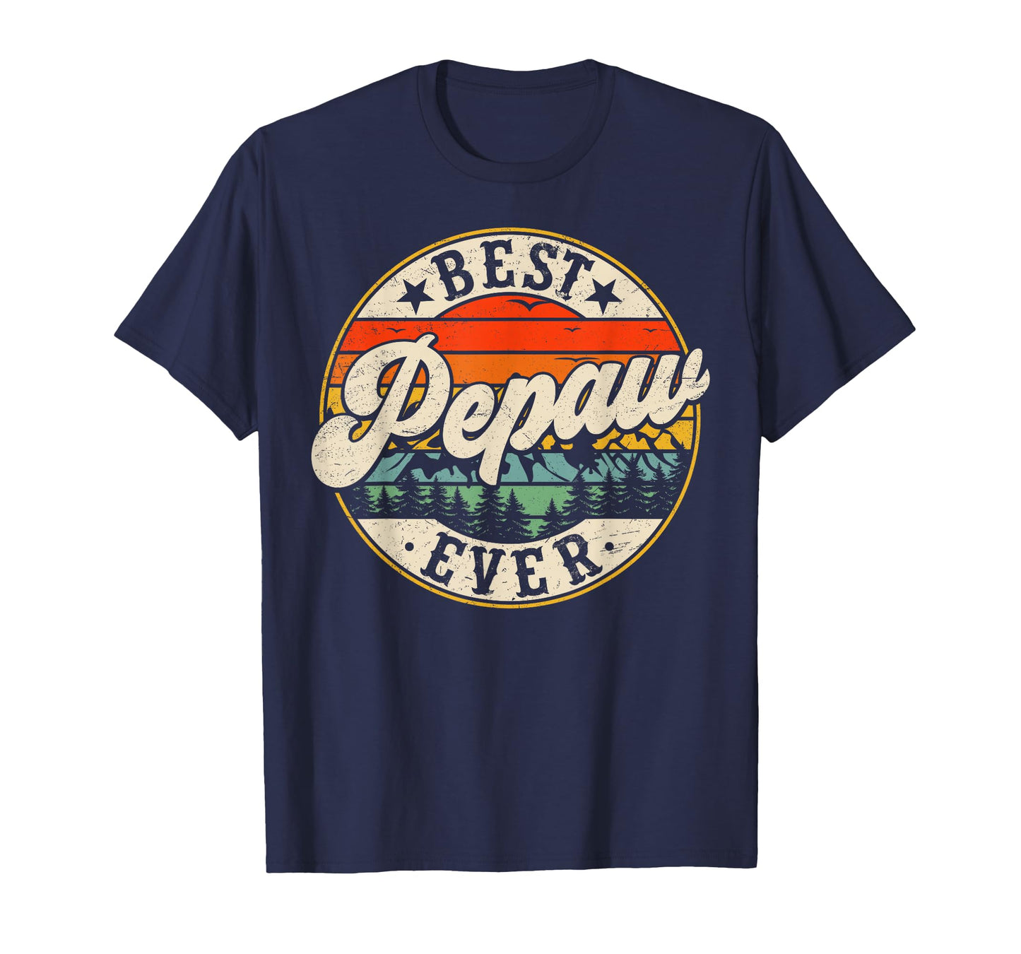 Vintage Best Pepaw Ever Father's Day Grandpa Men T-Shirt
