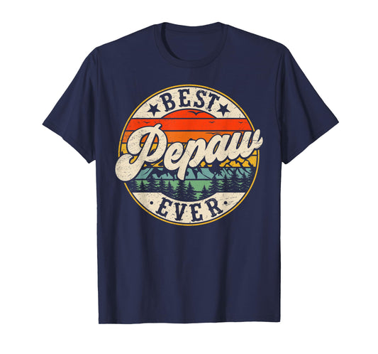Vintage Best Pepaw Ever Father's Day Grandpa Men T-Shirt