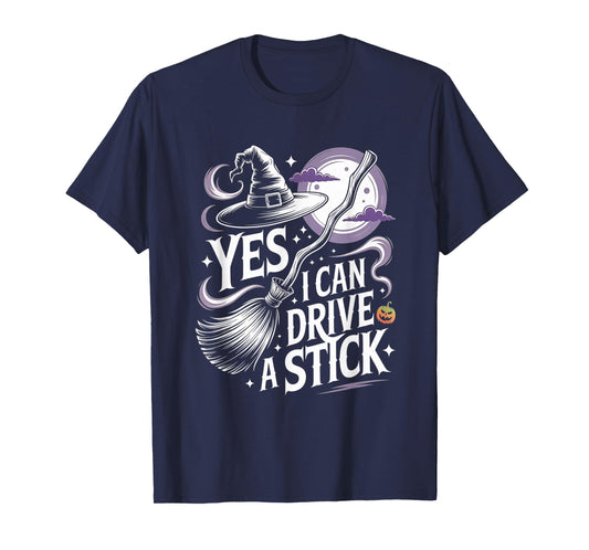 Funny Witch Broomstick Halloween Quote Graphic Design T-Shirt