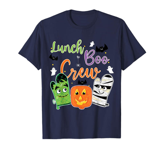 Funny Lunch Lady Boo Crew Halloween School Cafeteria Staff T-Shirt