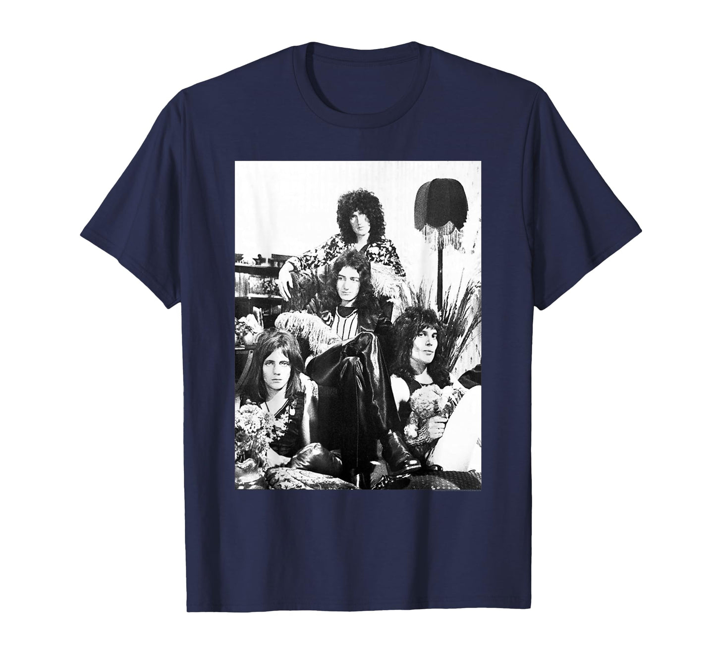 Queen Official Lampshade Promo B&W Vintage Photo T-Shirt
