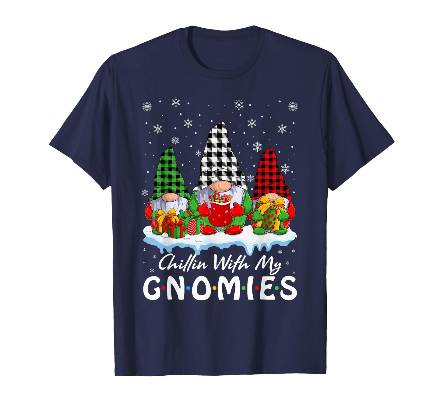 Gnome Christmas Pajamas Chillin with My Gnomies Christmas T-Shirt