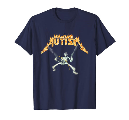 Autism Skeleton Meme Funny Men Women Kids T-Shirt