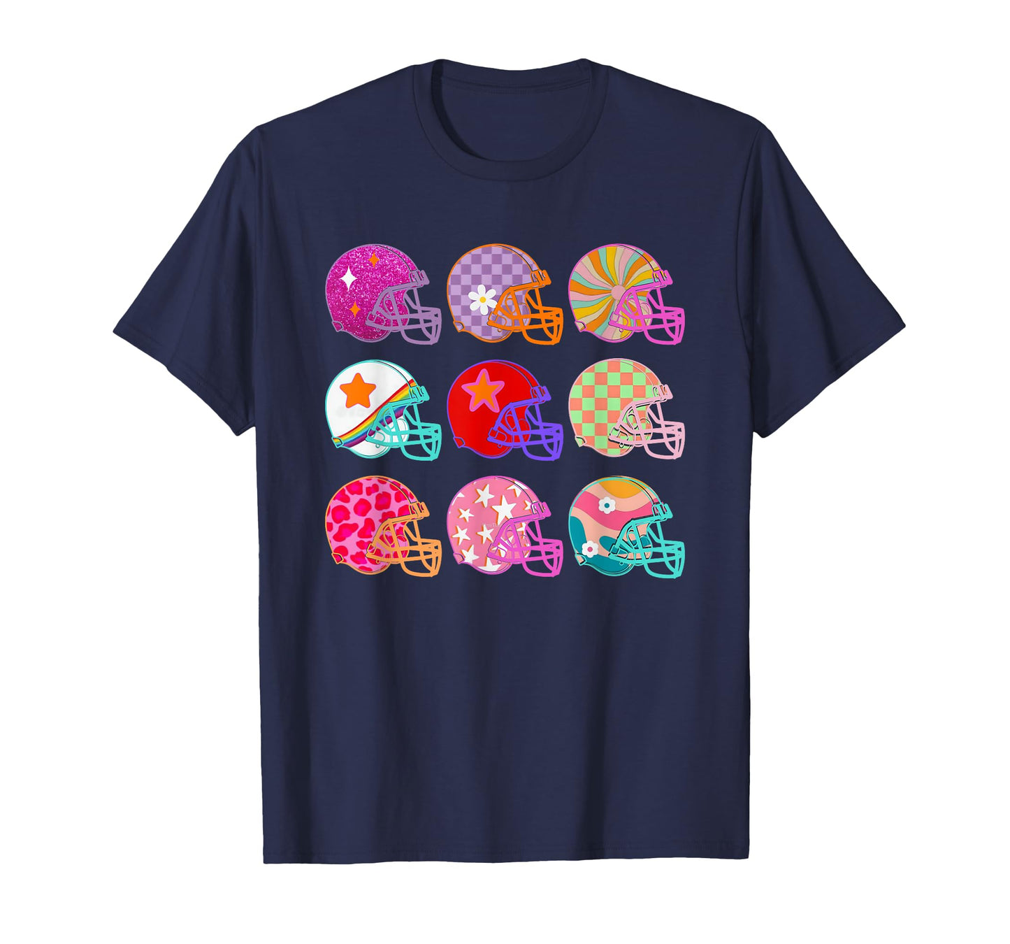 Football Hat Colorful Football For Football Players T-Shirt