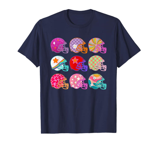 Football Hat Colorful Football For Football Players T-Shirt