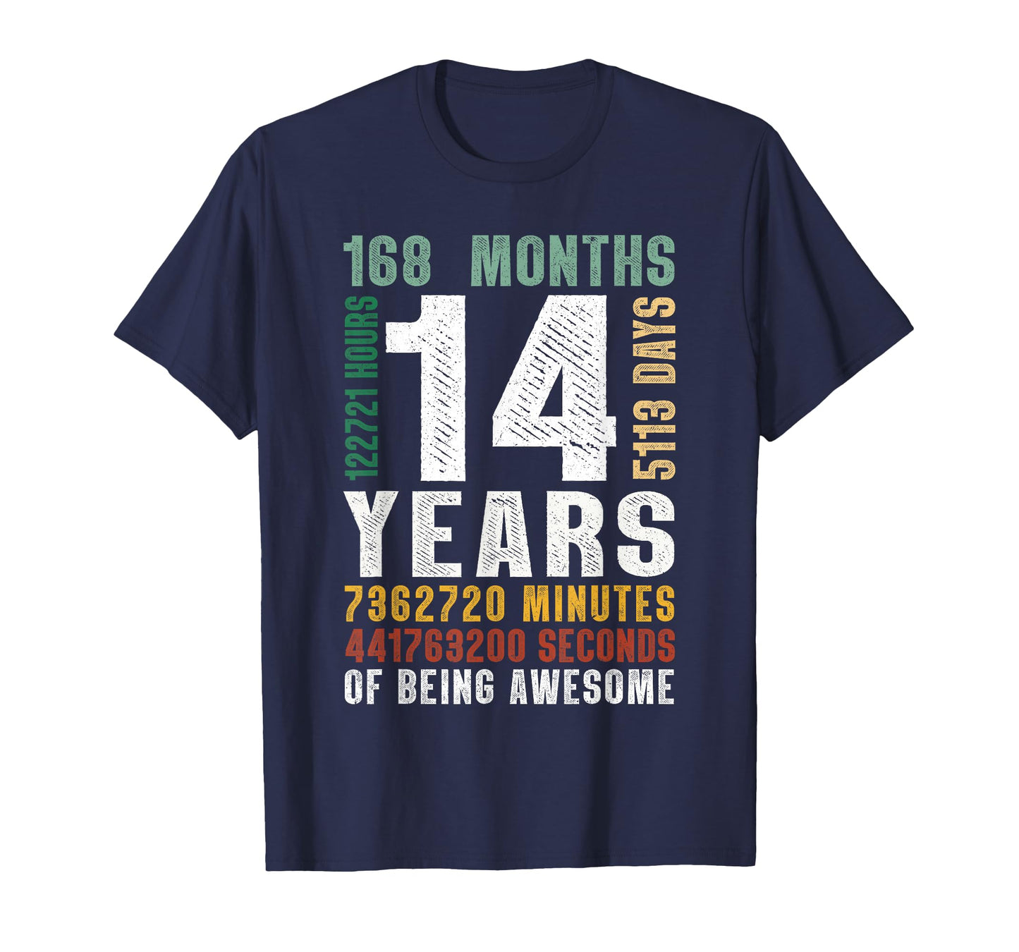 14 Year Old BDay Decorations Boy 14yr Retro 14th Birthday T-Shirt