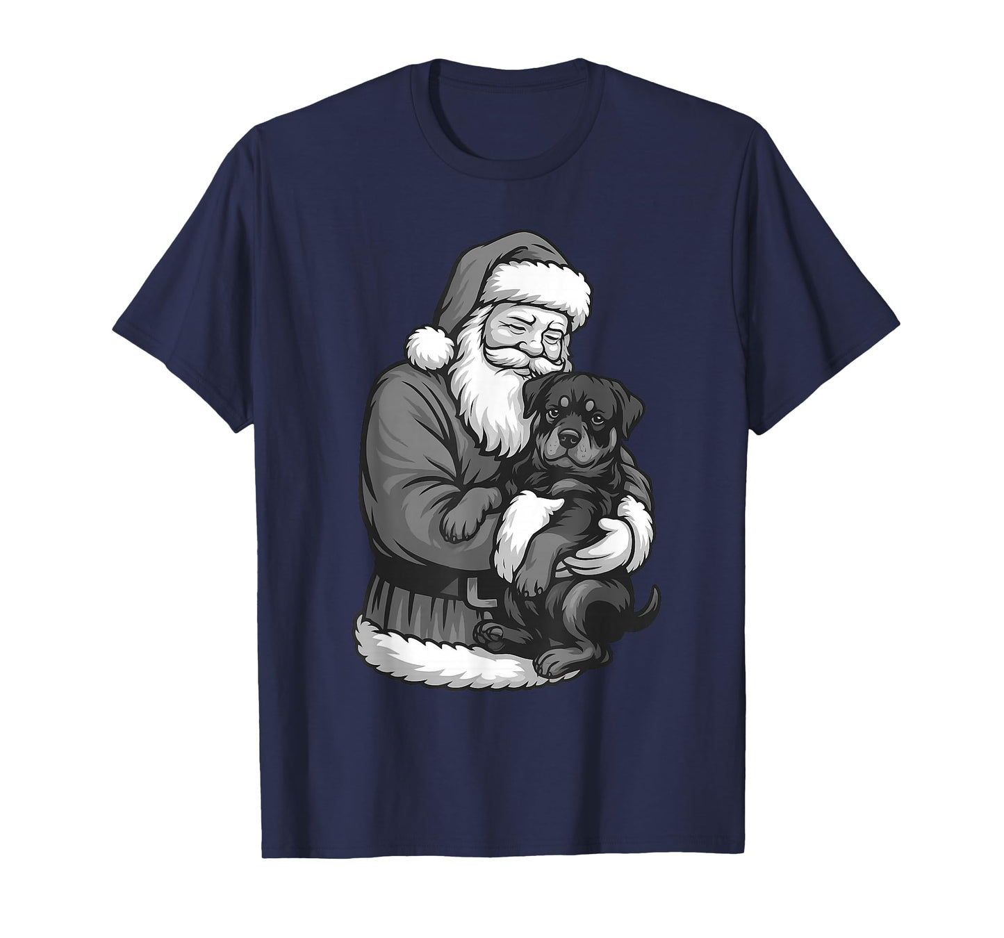 Rottweiler Santa Claus Christmas Dog Lover T-Shirt