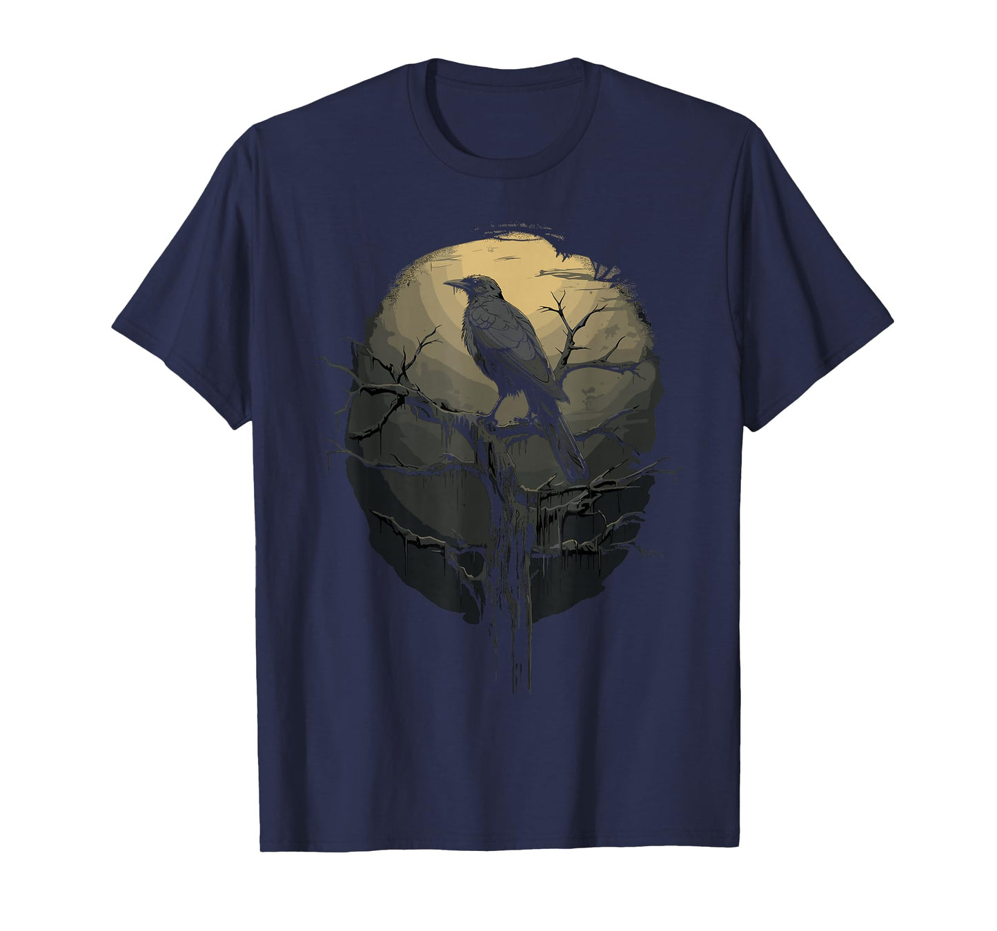 Beautiful Black Crow Raven Bird Silhouette T-Shirt