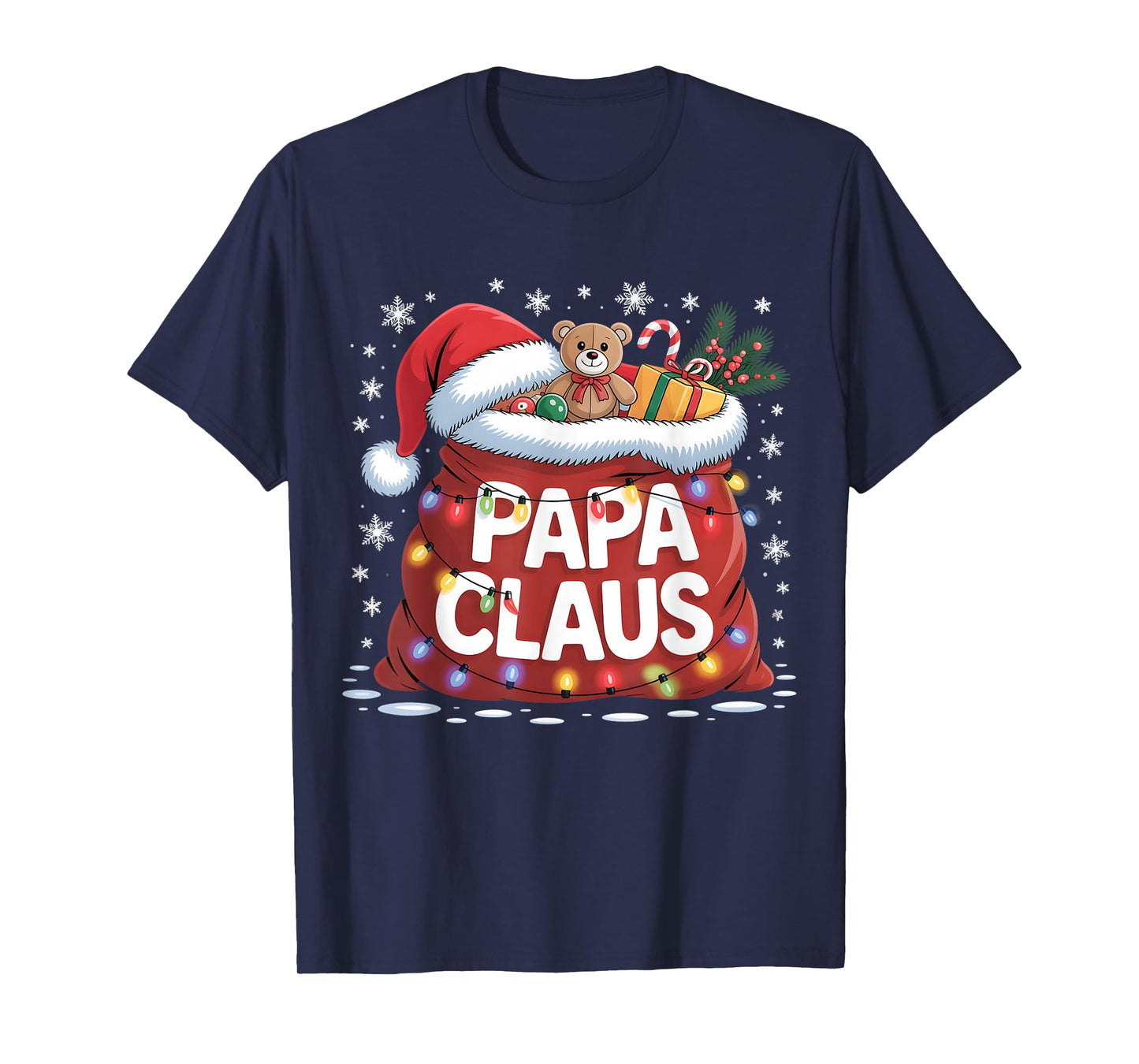 Papa Claus Santa’s Magic Sack of Toys Christmas for Men T-Shirt