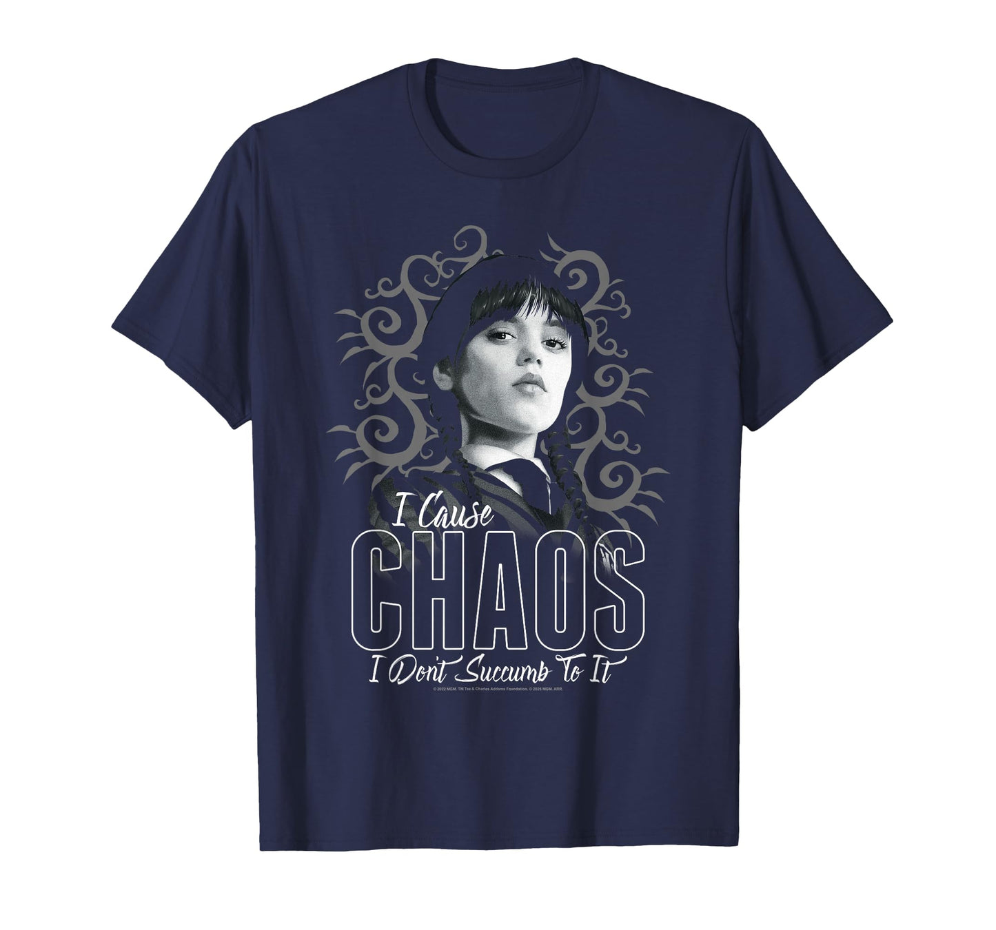 Wednesday I Cause Chaos I Don't Succumb To It Portrait T-Shirt