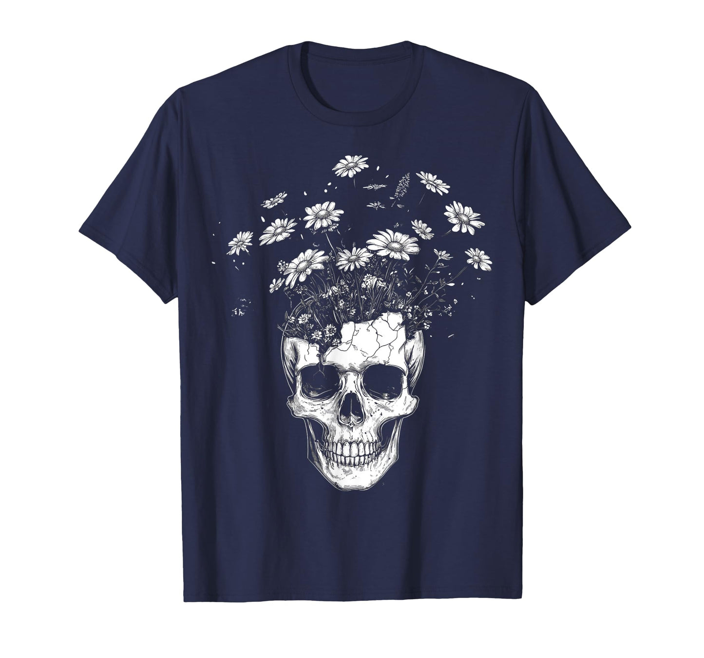 Goth Skeleton Floral Gothic T-Shirt