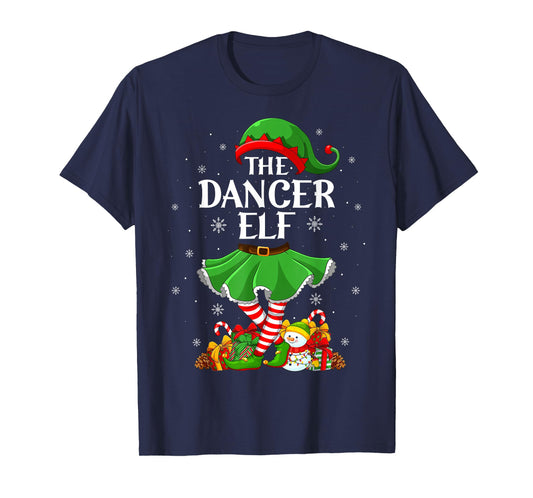 Dancer Elf Christmas Family Elf Squad Xmas Girls Women T-Shirt