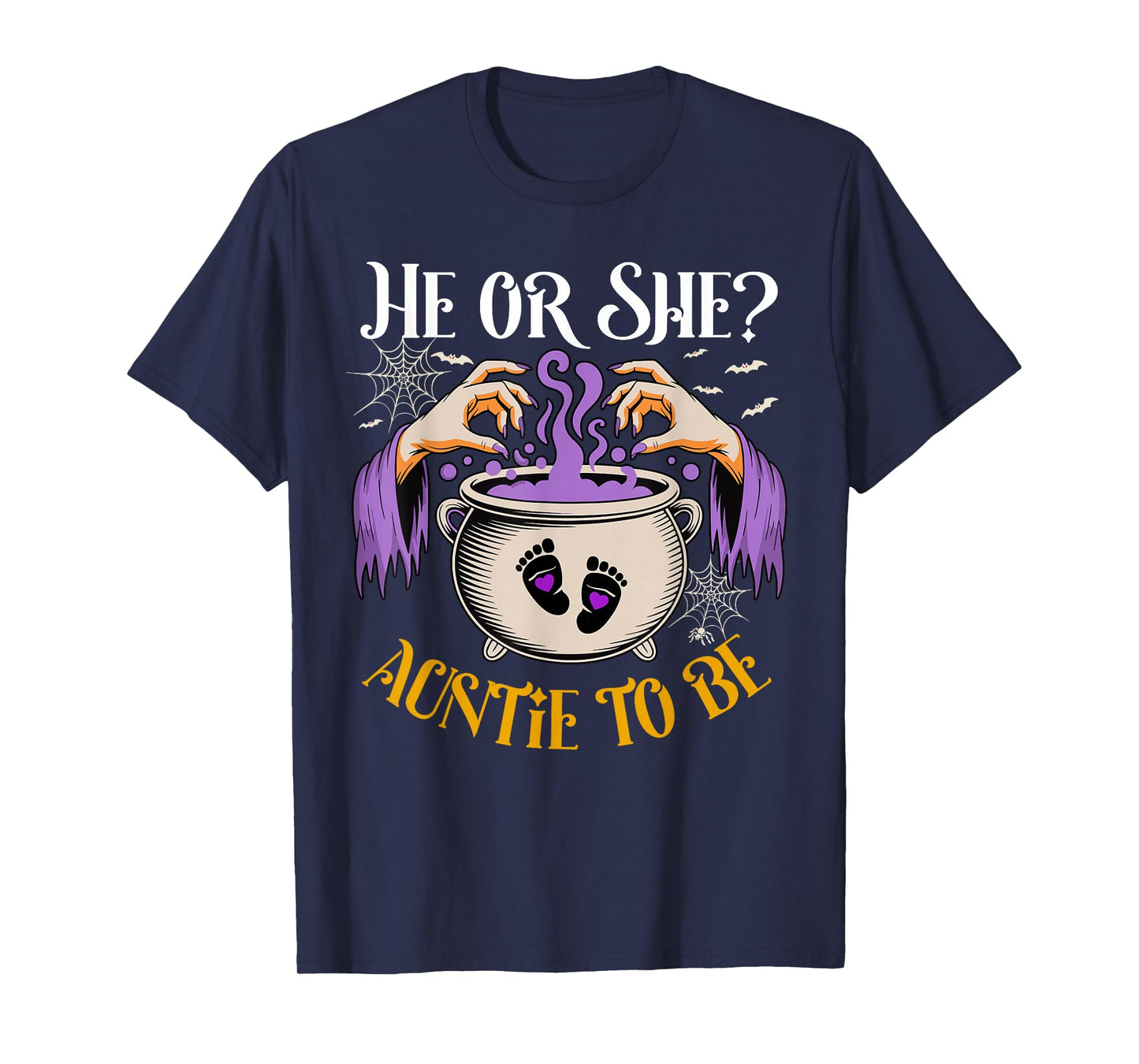 He Or She Auntie to Be Baby Reveal Halloween Costume T-Shirt
