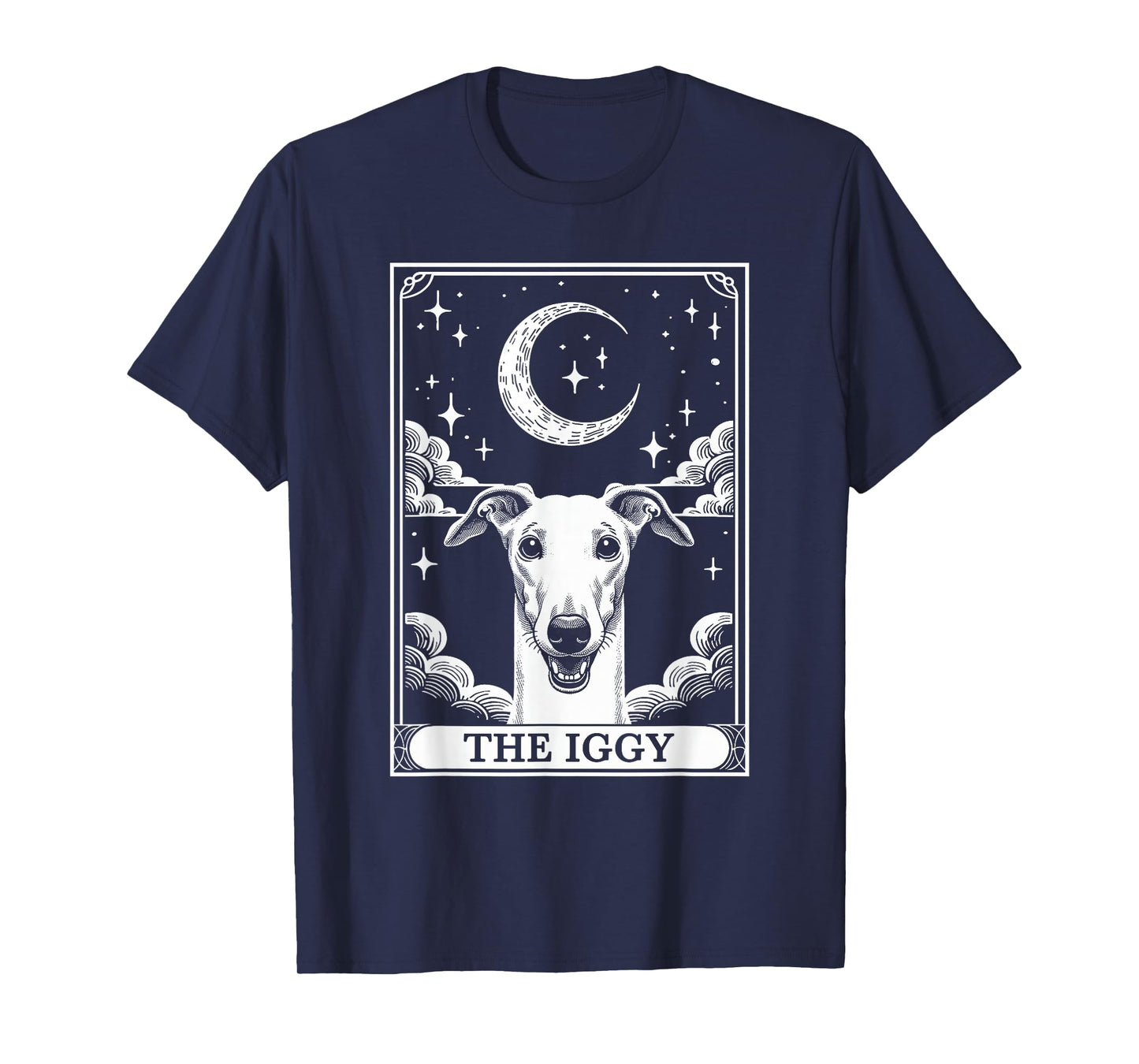Tarot Card Vintage Crescent Moon Italian Greyhound Dog Mom T-Shirt