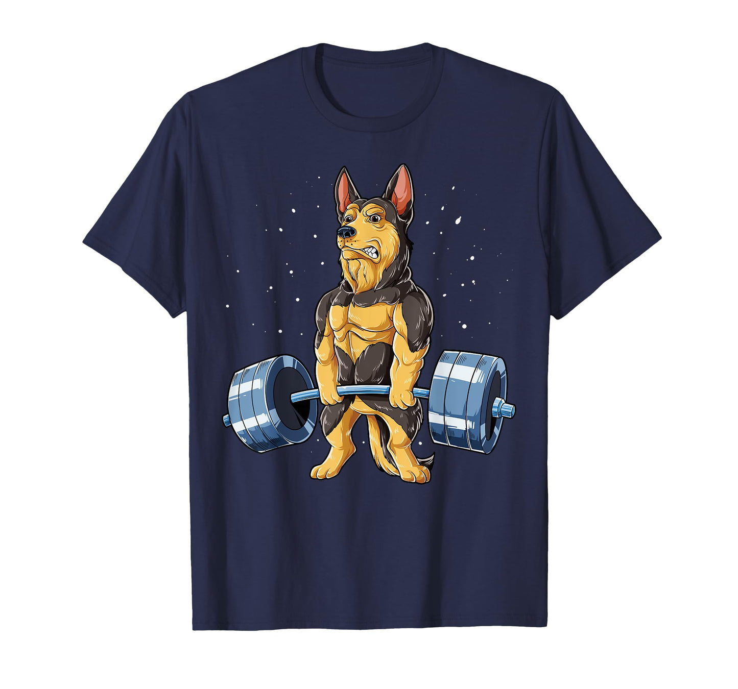 German Shepherd Weightlifting Funny Deadlift Men Fitness Gym T-Shirt
