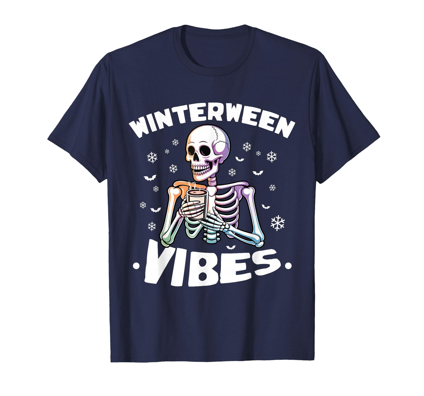 Winterween Christmas Skeleton Winter Halloween T-Shirt
