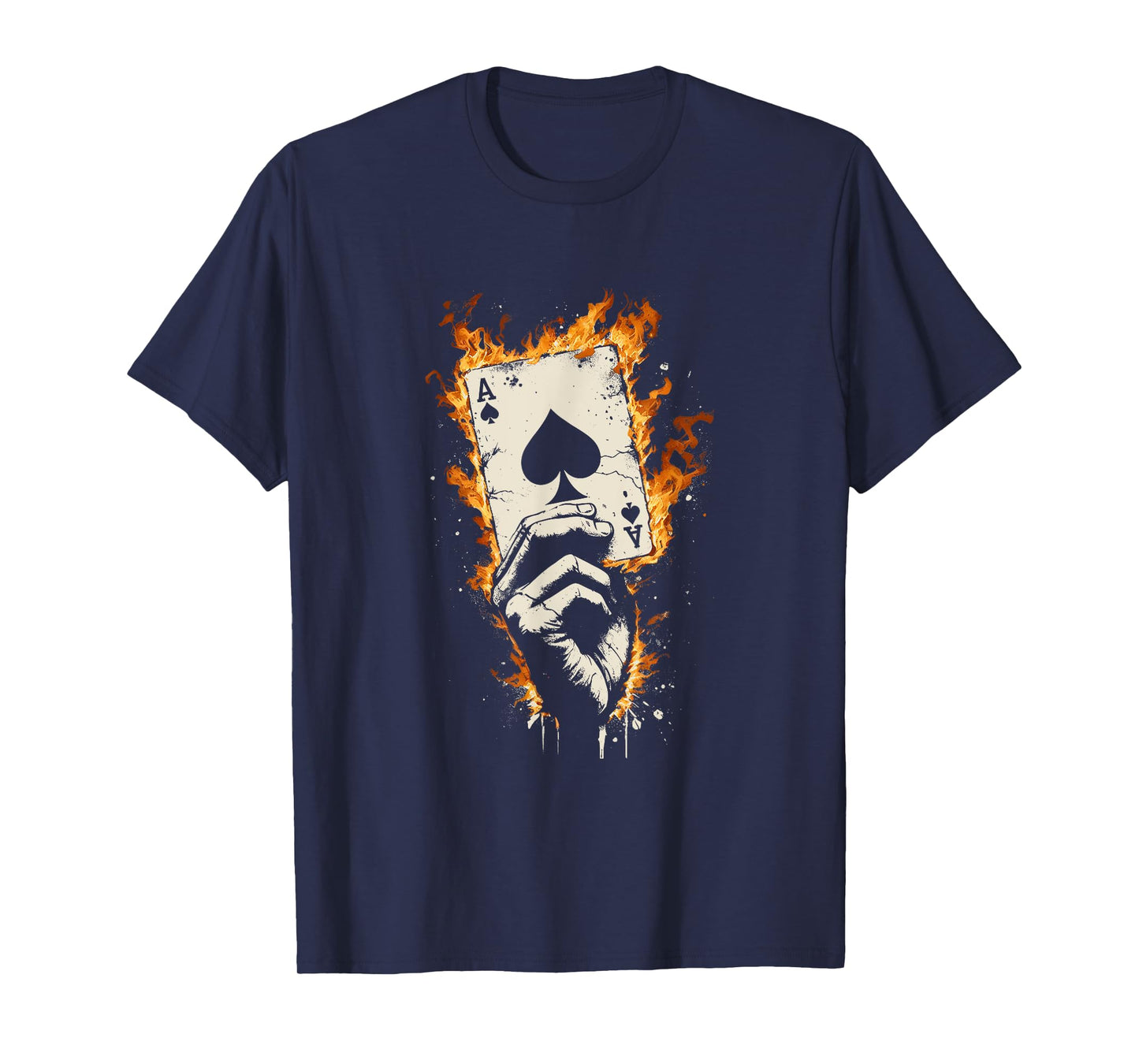 Ace Of Spades Burning - Vintage Favorite Card Game Lover T-Shirt