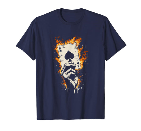 Ace Of Spades Burning - Vintage Favorite Card Game Lover T-Shirt