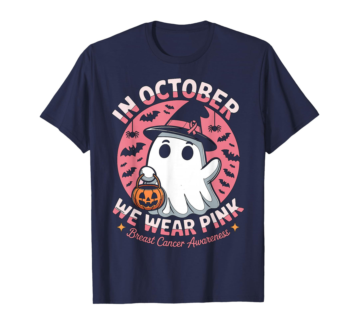 in October We Wear Pink Shirt Breast Cancer Shirts for Women T-Shirt