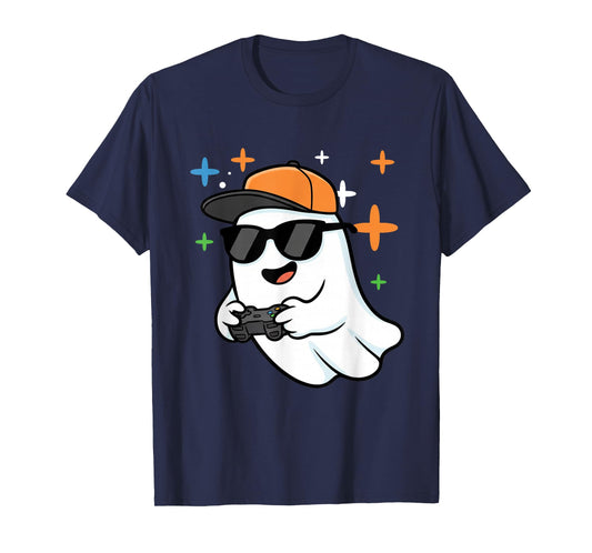 Halloween Boys Kids Ghost Gamer Scary Costume Gaming Men T-Shirt