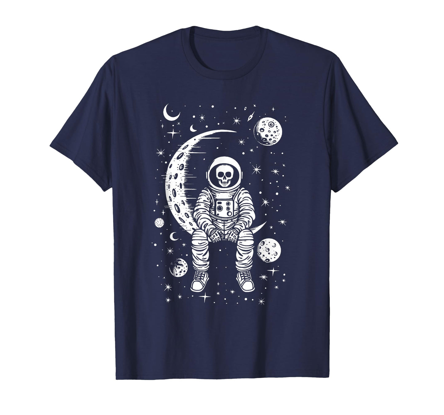 Skeleton Astronaut Halloween Costume Men Women Kids Boys T-Shirt