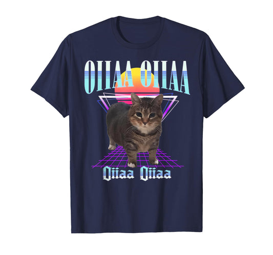 Oiia Oiia Cat Meme Funny Spining Cat Gifts For Men Women Kid T-Shirt