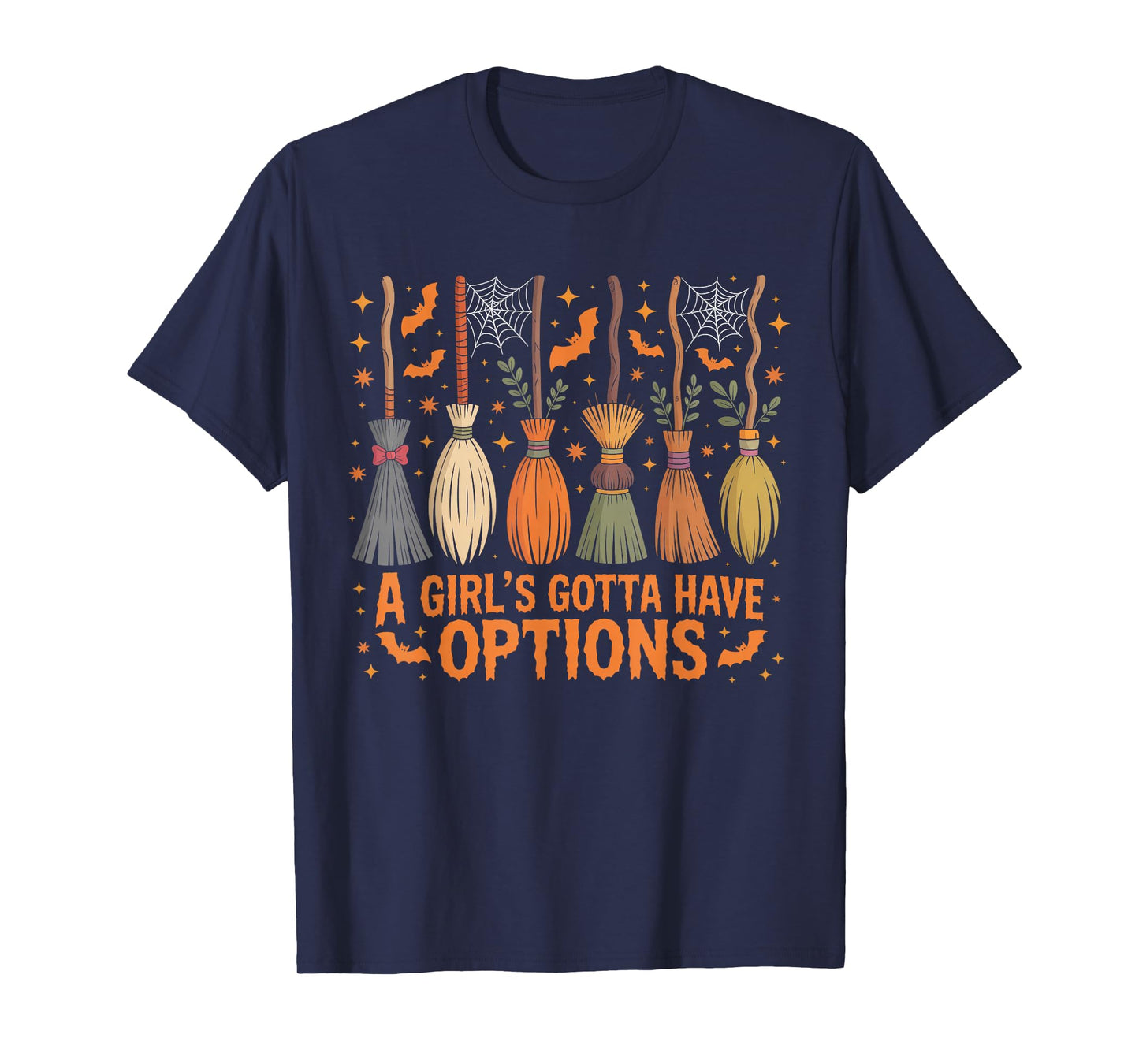 Retro a Girl’s Gotta Have Options Spooky Witches Halloween T-Shirt