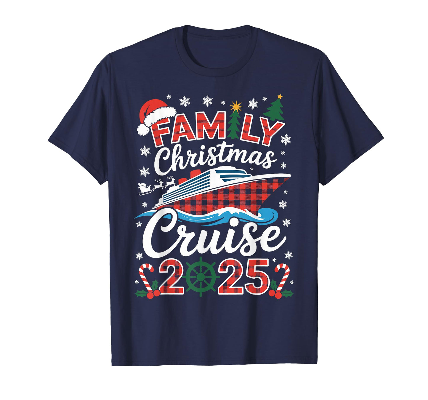 Family Christmas Cruise 2025 Holiday Vacations for Men Women T-Shirt