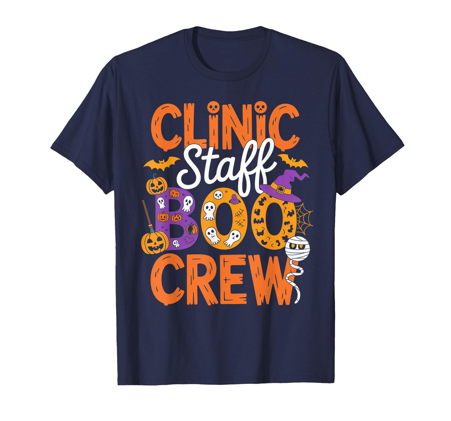 Clinic Staff Boo Crew Halloween Group Outfit for Healthcare T-Shirt