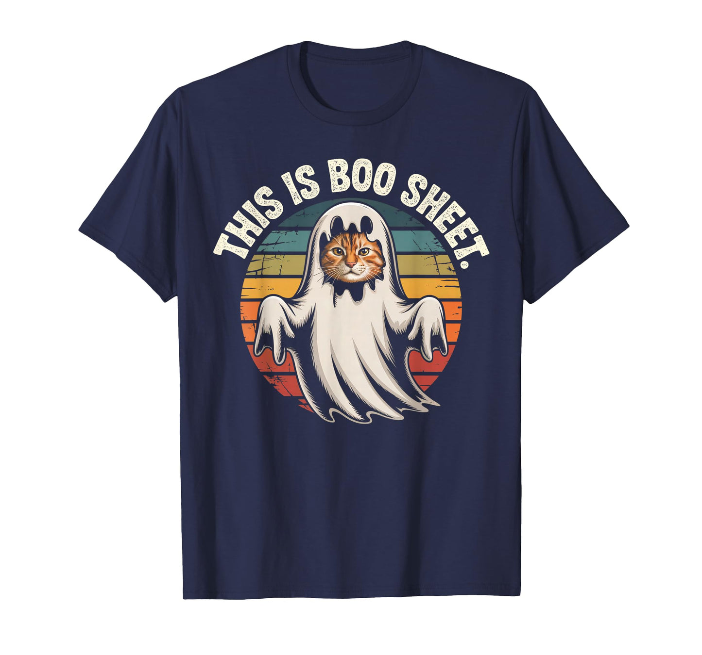 This is Boo Sheet Halloween Ghost Boos Cat Spooky Fun Party T-Shirt
