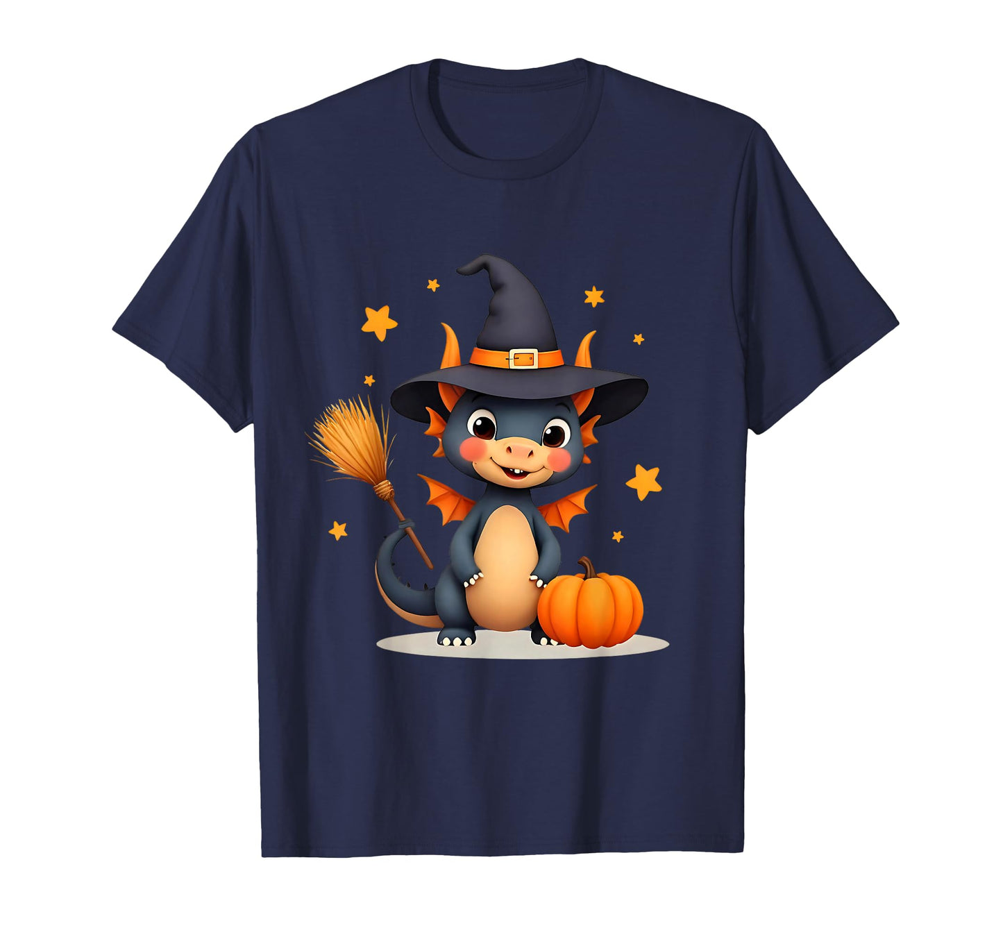 Cute Dragon Witch Pumpkins Halloween Matching Family Kids T-Shirt