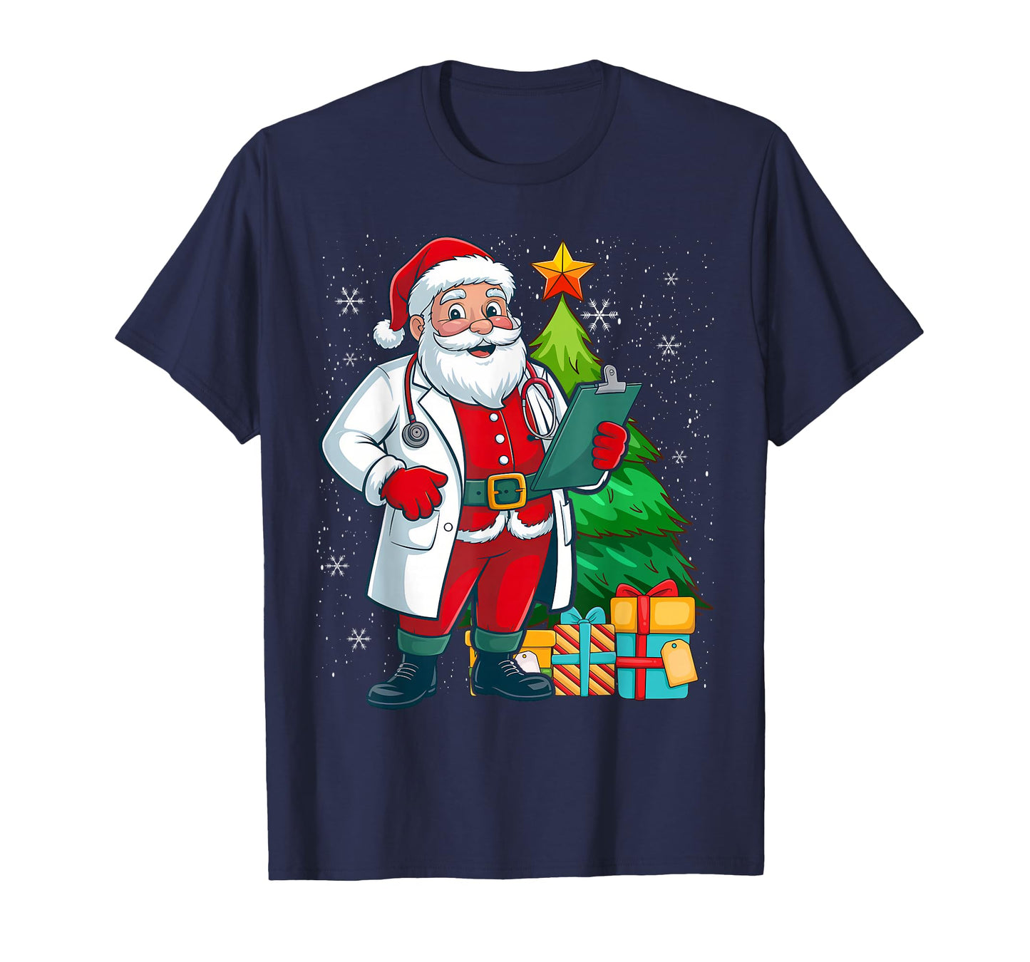 Nurse Christmas Santa Doctor Medical Nursing T-Shirt
