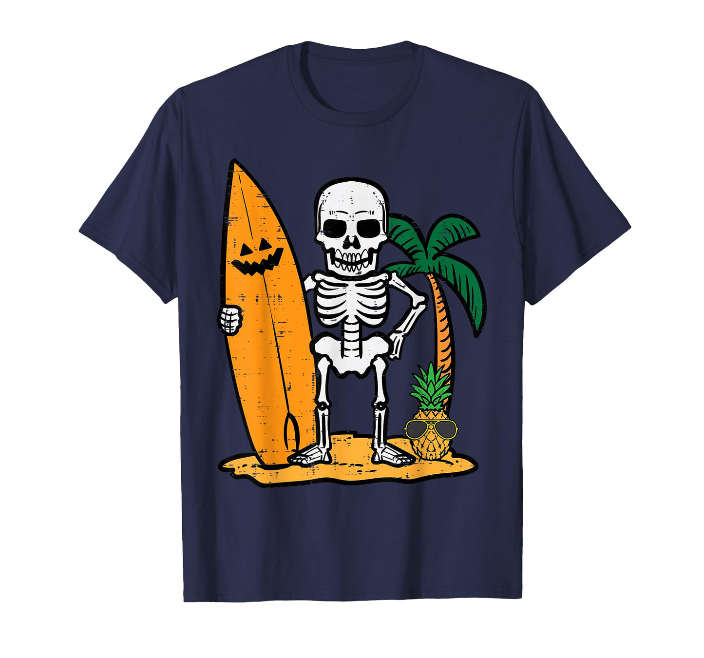 Halloween Surfer Skeleton Costume Hawaii Surf Men Women Kids T-Shirt