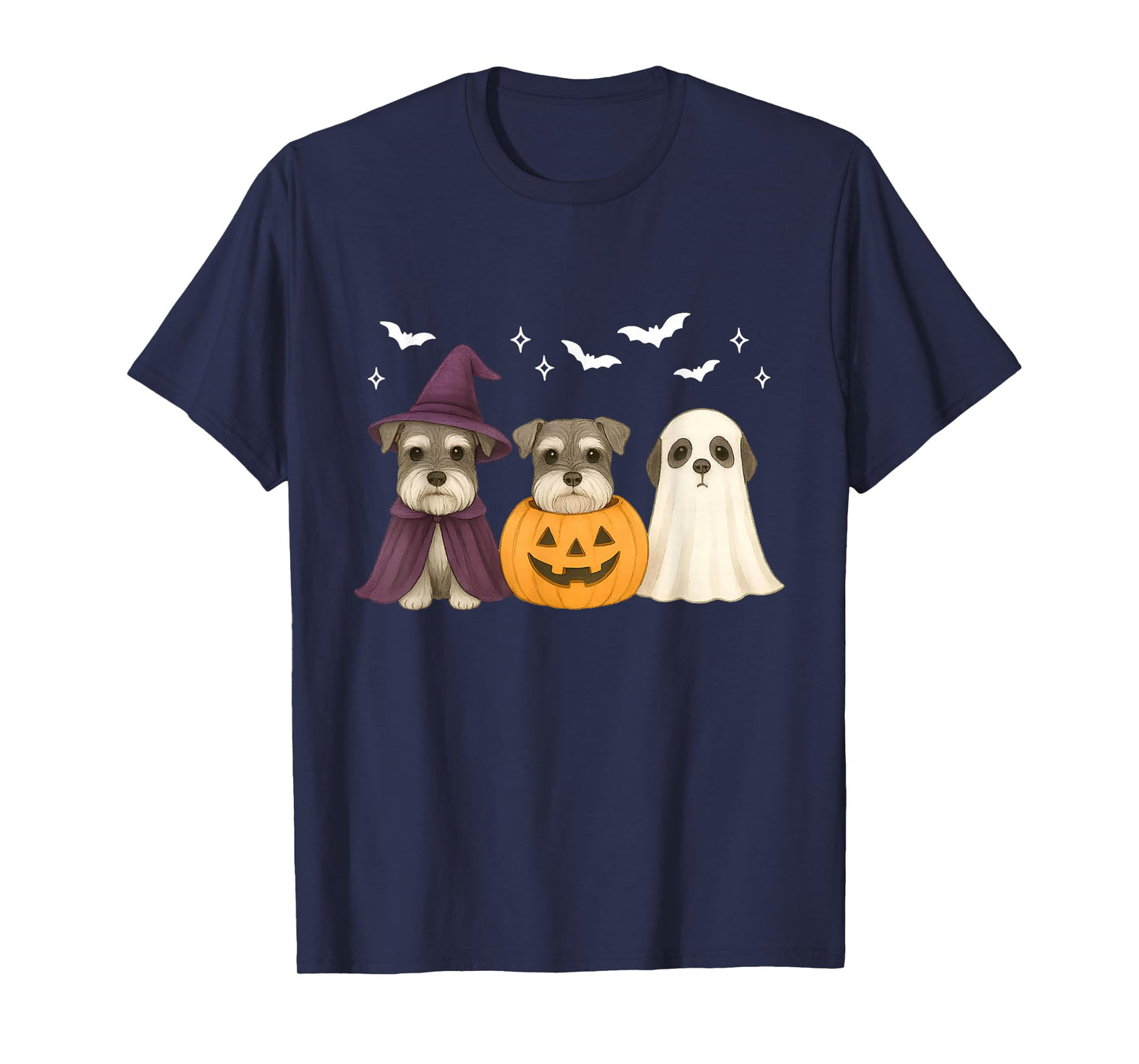 Witch Schnauzer Halloween Schnauzer Dog Mom Dog Lover T-Shirt