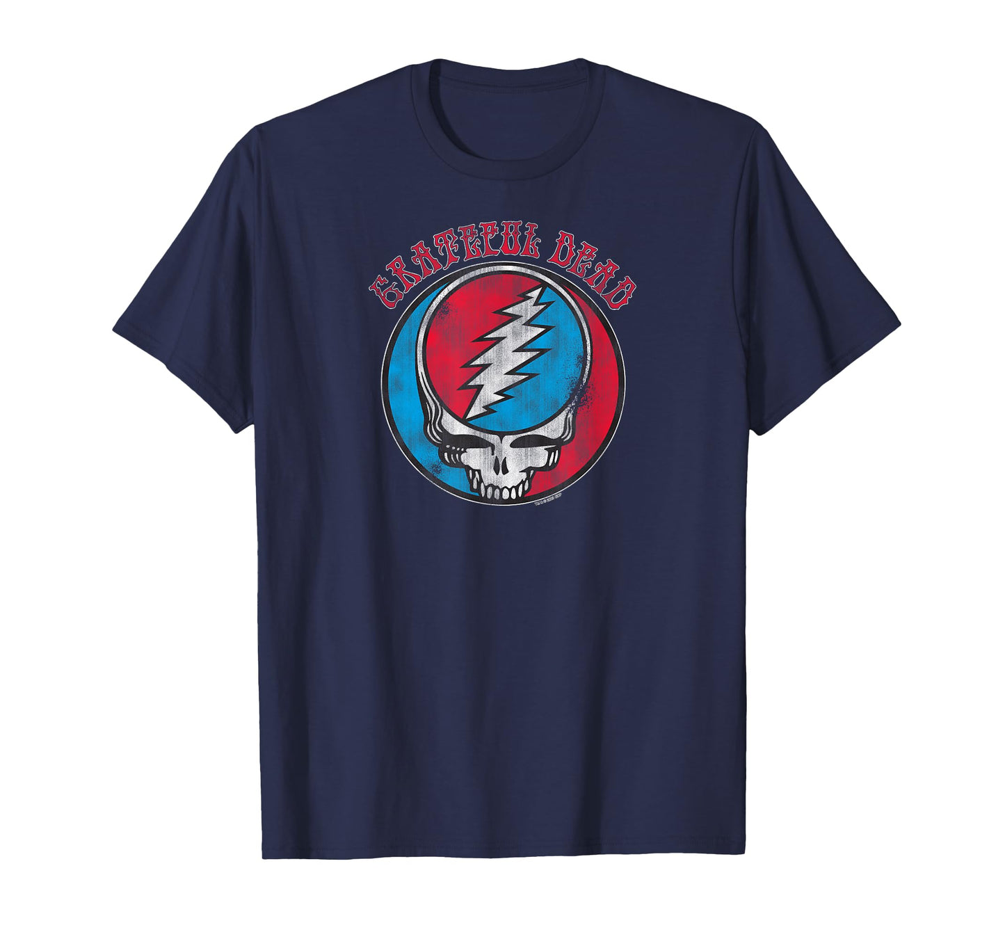 Grateful Dead Distressed Groovy Steal Your Face Vintage Band T-Shirt
