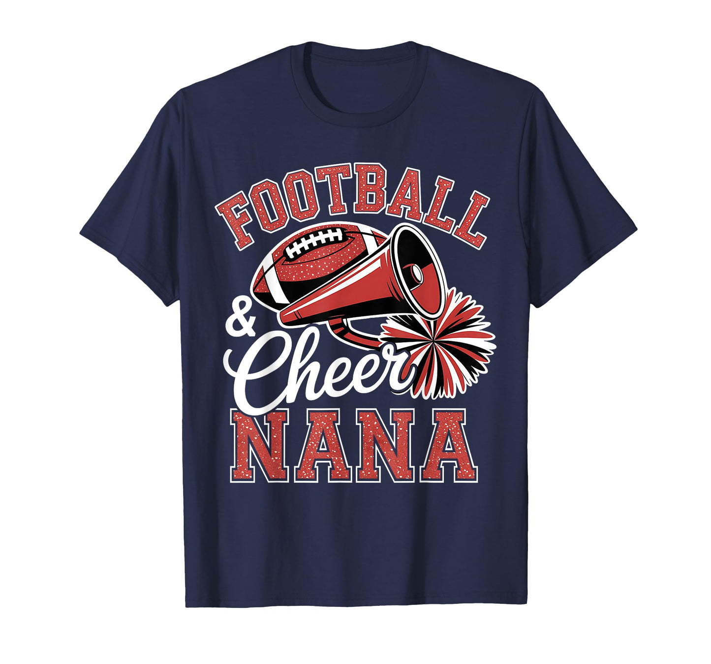 Football Cheer Nana for Women Men Vintage Cheerleader T-Shirt