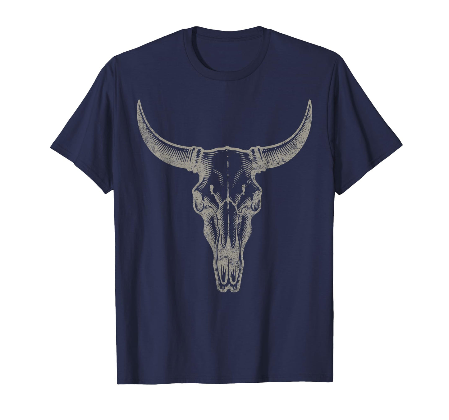 Cowgirl Cowboy Vintage Women Men Western Cow Skull Graphic T-Shirt