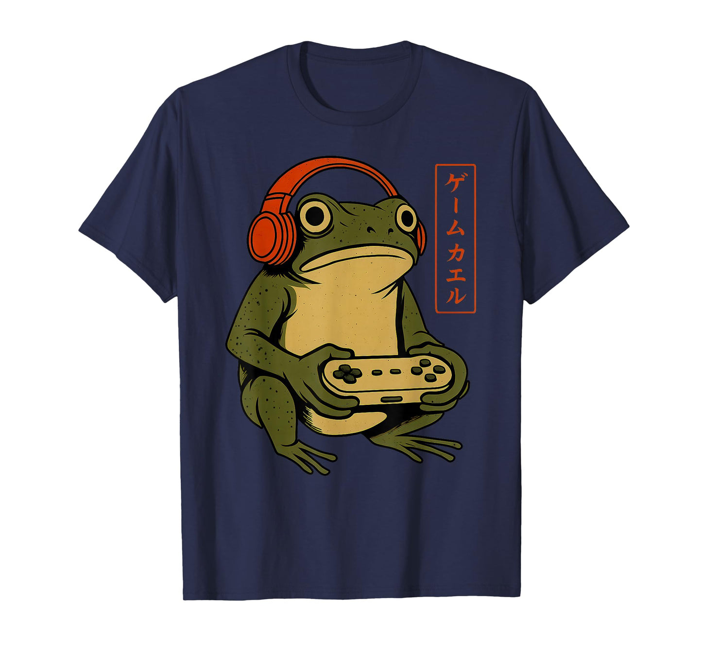Japanese Gamer Frog Art Men Women Boys Funny Vintage Gaming T-Shirt