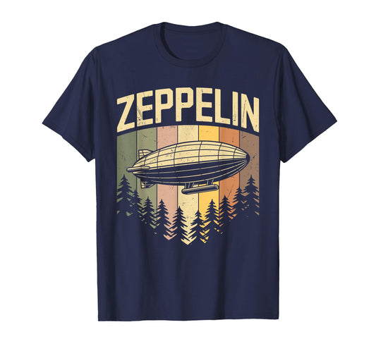 Retro Vintage Zeppelin Airship Aviation Blimp Women Men Kids T-Shirt