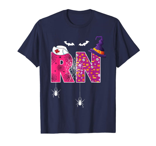 Funny Nursing Halloween Shirts Women, Rn Halloween Nurse T-Shirt