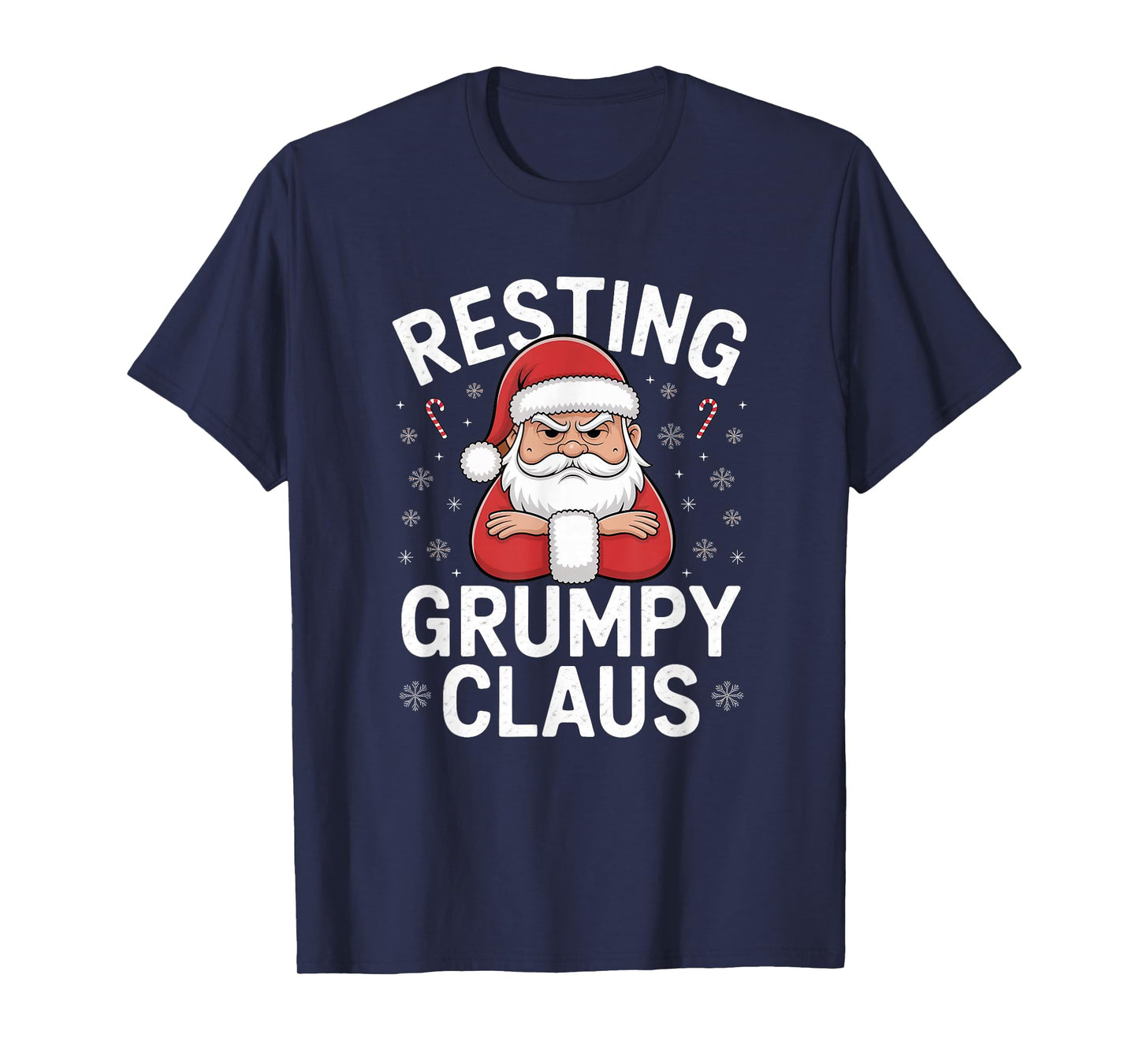 Grumpy Claus Resting Funny Sarcastic Santa Introverts T-Shirt