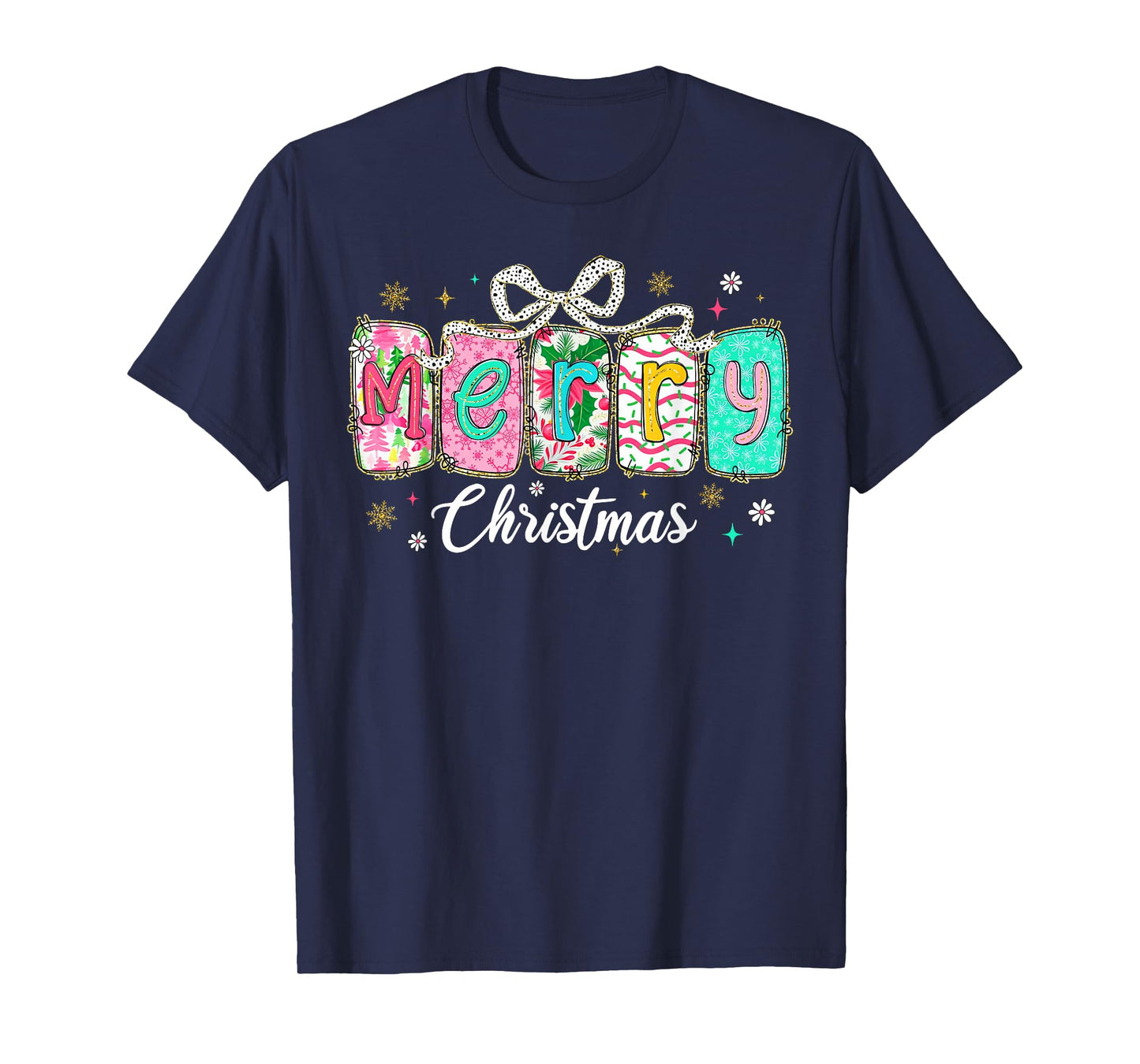 Preppy Merry Christmas Cute Cozy Merry Xmas Family Pajamas T-Shirt