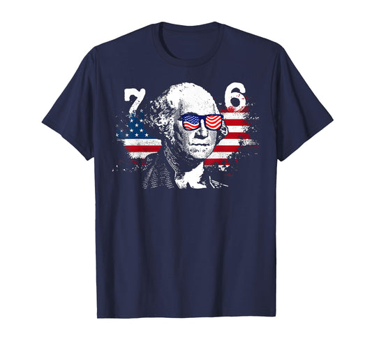 6-7 7-6 George Washington Shirt Six Seven Vintage USA Flag T-Shirt