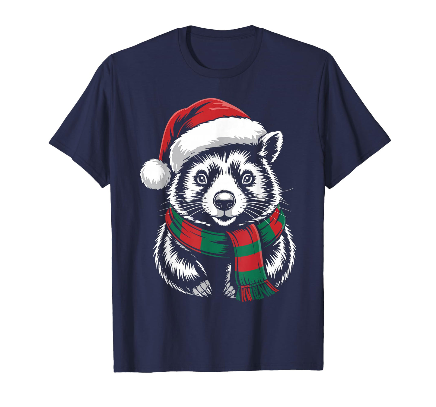Wombat Xmas Santa Hat Scarf Christmas Costume T-Shirt