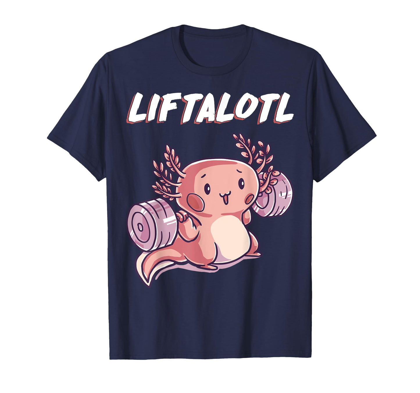 BCC Liftalotl Weightlifting Axolotl Amphibian Strength Gym T-Shirt - Unisex-Adults, Black, Small