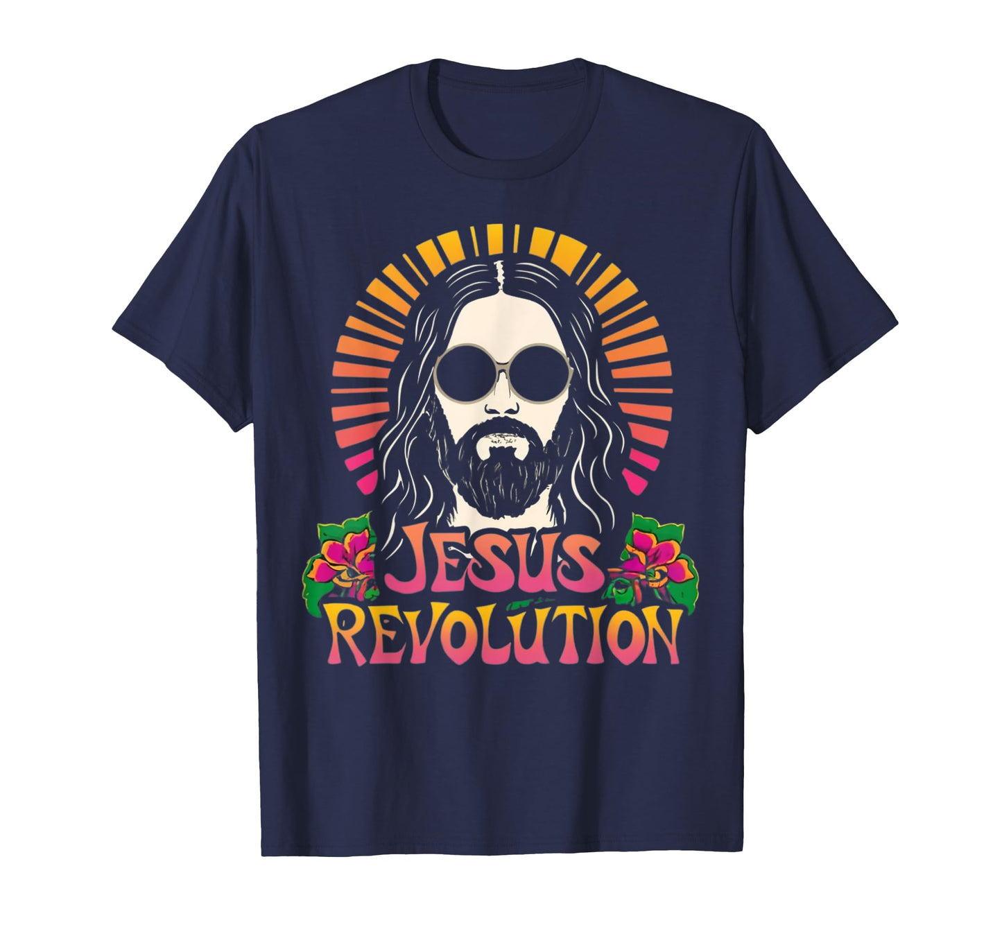 Jesus Revolution Christian Faith Retro Groovy Hippie Flower T-Shirt