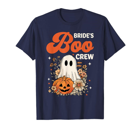 Bride's Boo Crew Wildflower Ghost Halloween Bachelorette T-Shirt