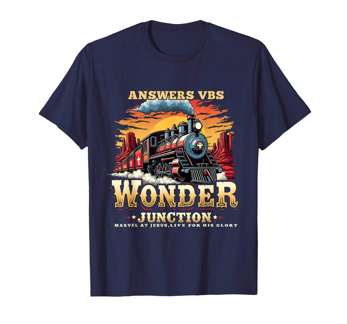 Answers VBS Wonder Junction Christian Train Theme Apparel T-Shirt
