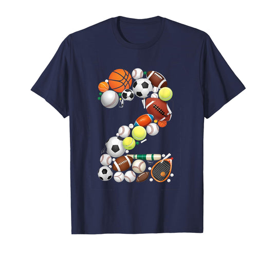 Born 2 Ball Sports Lover Multi-Sport design T-Shirt