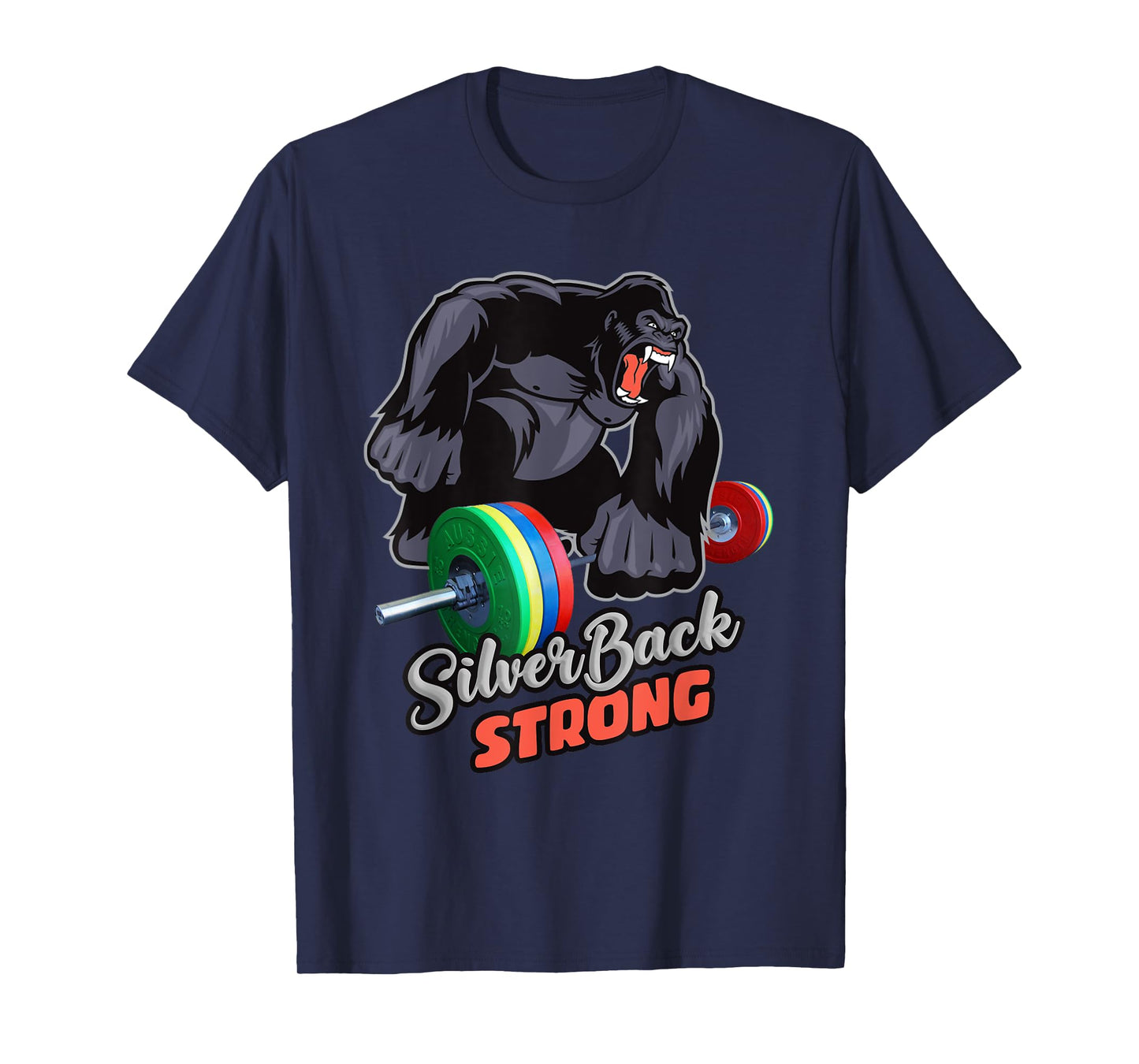 Silverback Strong - Gorilla - Gym Work Out T-Shirt